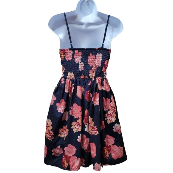 Band of Gypsies Women's Size XS Boho Floral Mini Sundress Corset Bodice Pockets - Picture 4 of 10